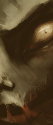 Close-up of a blue elvish creature, creature design for bachelor project | 2019