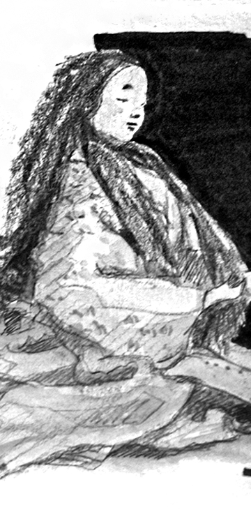 Sketchbook travel diary from Japan, multimedia, everyday painting